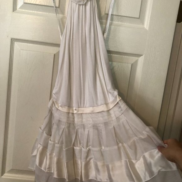NWT Halter and Lace White bebe Dress - Picture 2 of 5